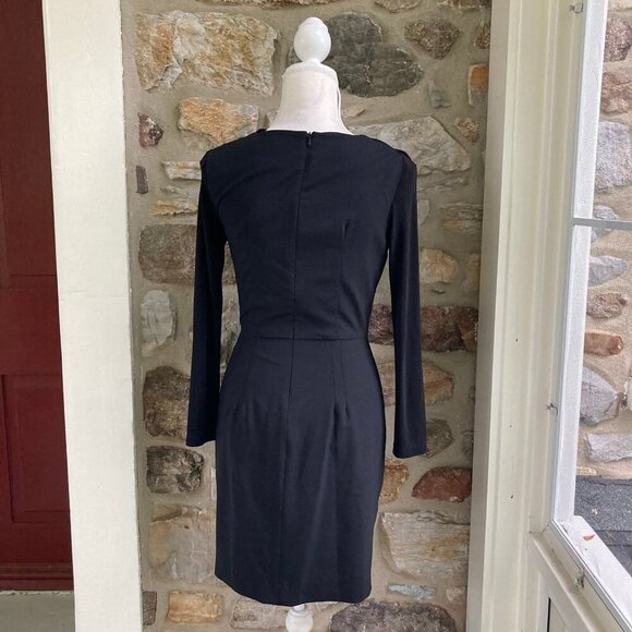 MM LaFleur New York The Akiko Wool Sheath Long Sleeve Dress $295 Black Women's 0 - Picture 8 of 12